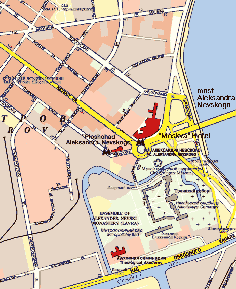 Alrededor del hotel Moscú